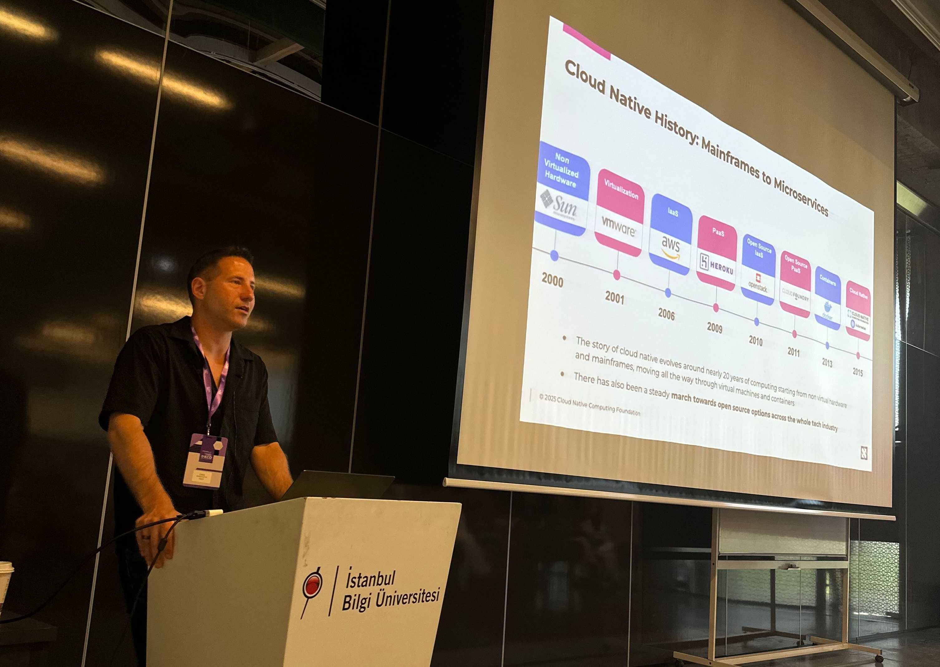 Attendees networking and socializing at CNCF Istanbul meetup